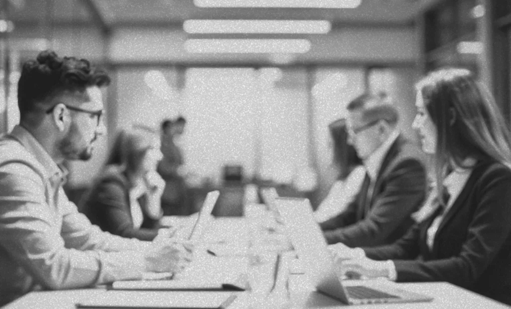 office workers sitting at a desk